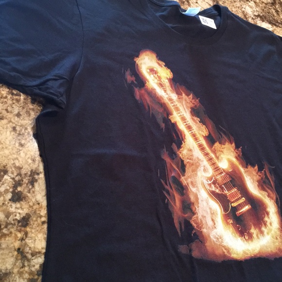Port & Company Flame Guitar T-Shirt - Picture 14 of 16